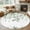 Sage Green, variant on Sage Green Leaves 3ft Area Rug, Summer Botanical Washable Non-Slip Small Round Rugs for Entryway Bedroom Kitchen, Soft Circle Carpet for Dining Room, Playroom Nursery Rug Farmhouse Abstract Art