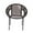 Black Woven Round Solid Oval 29" x 23" x 30", variant on DecMode Black Plastic Rattan Contemporary Outdoor Chair, 29"W x 23"L x 30"H, featuring a Rounded Seat with Backrest