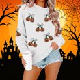 thumbnail image 6 of Zormilly Halloween Sweatshirts for Women Spooky Season Pumpkin Crew Neck Oversized Sweatshirt Fashion Fall Outfits, S-2XL, 6 of 6