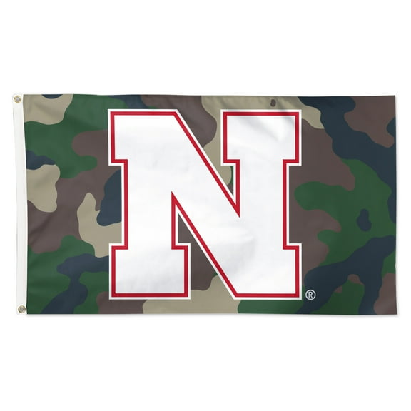 WinCraft Nebraska Huskers 3' x 5' Single-Sided Deluxe Camo Flag