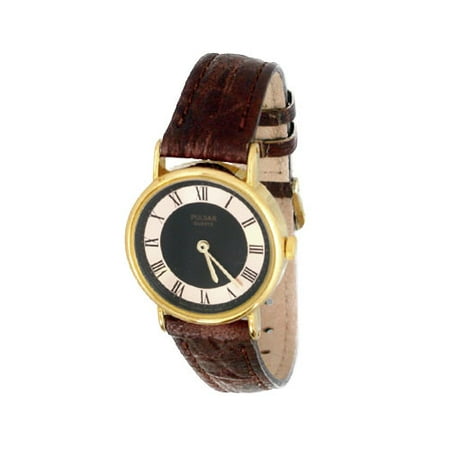 Ladies Brown Leather Strap Watch