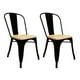thumbnail image 1 of Set De 2 Sillas Tolix Con Asiento De Madera Para Comedor Interior Exterior negro, 1 of 8