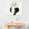 thumbnail image 2 of Orinice  Large Framed Black and White Abstract Wall Art, Modern Canvas Wall Art for Living Room, Personalized Minimalist Color Block Decorative Painting 20x16in, 2 of 6