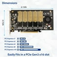thumbnail image 3 of SYBA SI-PEX40142 5 Slot M.2 B-key SATA Base PCI-e 3.0 x2 Bandwidth Controller Card Require x16 Slot, 3 of 6