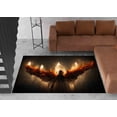 thumbnail image 5 of Area Rugs, Black Rugs, Entry Rugs, Angel Rugs, Lucifer Rugs, Bathroom Rug, Lucifer With Glowing Fire Wings Rugs, Non-Slip Carpet Rug, 5.9'x9.2' - 180x280 cm, 5 of 8