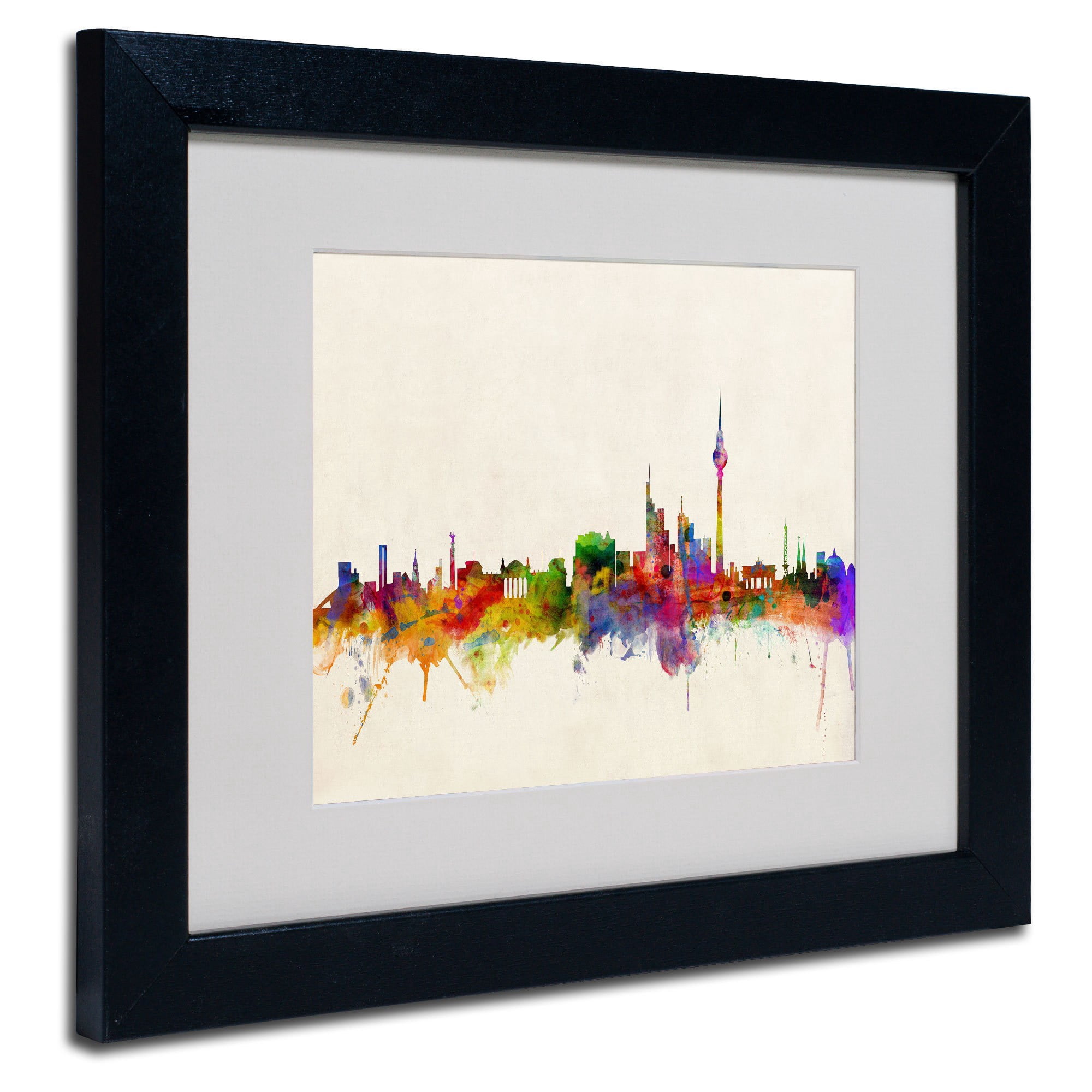 Trademark Fine Art "Berlin, Germany" Canvas Art by Michael Tompsett, Black Frame