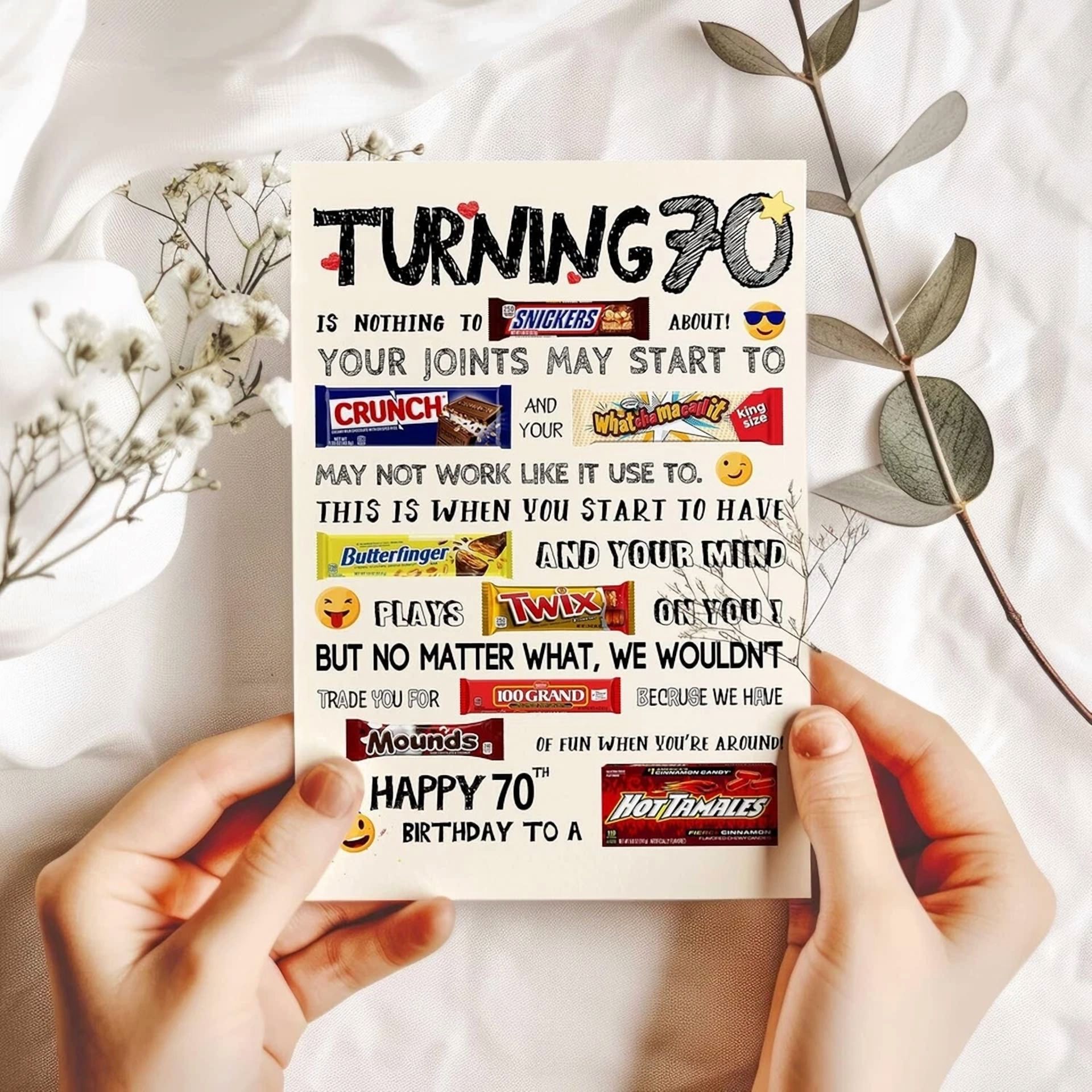 BUTTERFLY- 70Th Birthday Card Gifts For Women Men, Happy 70Th Birthday Card, Unique 70Th Bi