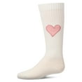 thumbnail image 4 of MeMoi Girls "Filled Heart" Ribbed Cotton-Rich Novelty Knee High Sock - Girls - Female, 4, Purple, 4 of 11