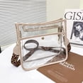 thumbnail image 1 of LinYooLi Sac Bandoulière Transparent en PVC Approuvé pour Stade Sac de Courses Transparent Guitare Grand Sangle Mode Décontractée pour Événements Festivals, 1 of 6