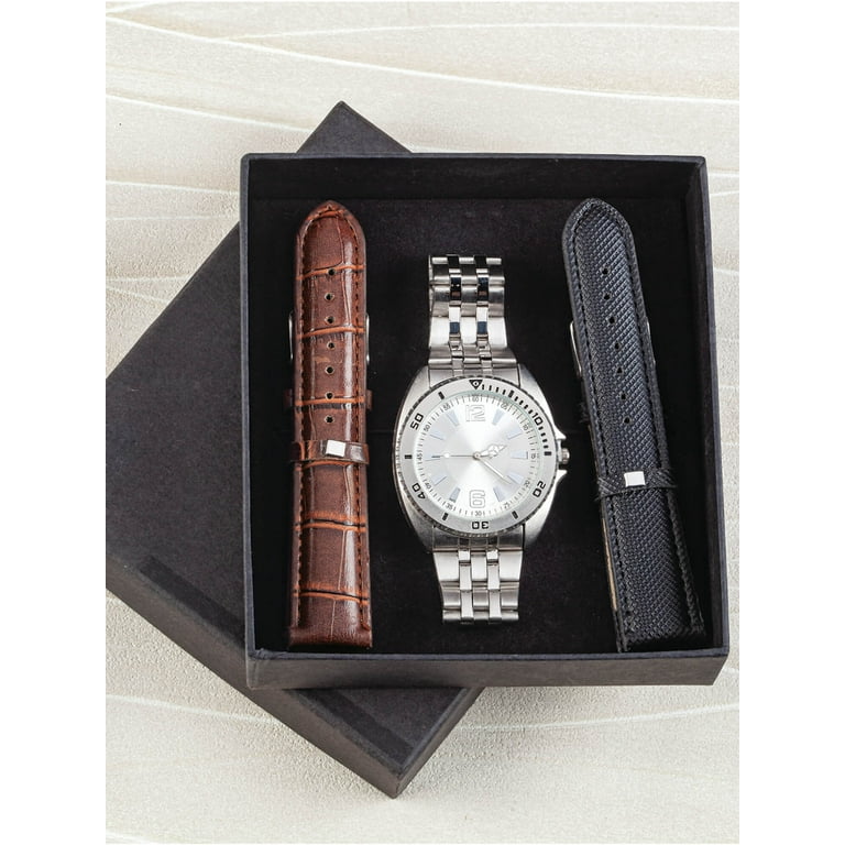 Mens watch 2025 interchangeable straps