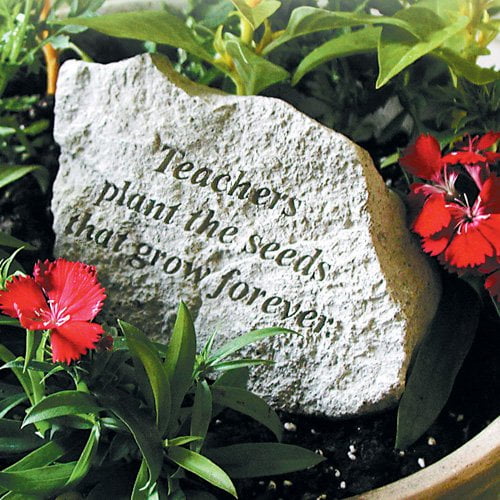 Teachers Plant The Seeds Garden Accent Stone by Kay Berry