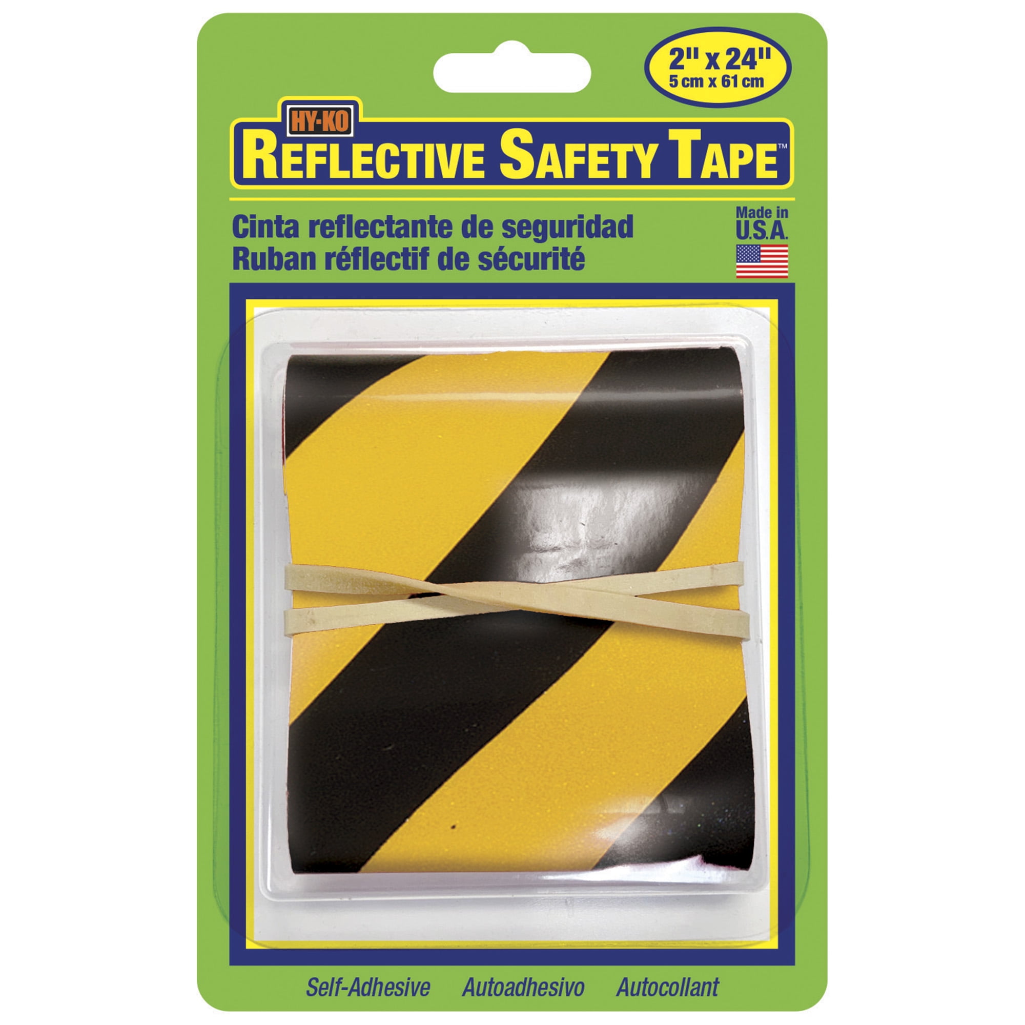 NEON YELLOW  Reflective   Conspicuity  Tape 2" x 25 feet With CENTER LINE 