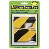 Hy-Ko TAPE-1 Black & Yellow Reflective Safety Tape, 2-inch Wide, 1 Roll