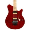 Ernie Ball Music Man Axis Electric Guitar Translucent Red Matching Headstock Maple Fretboard