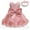 Pink3, variant on Baby Girls Ruffle Lace Backless with Headwear Bowknot Flower Dresses Pageant Party Wedding Baby Girl Christmas Dress (Pink2,90)