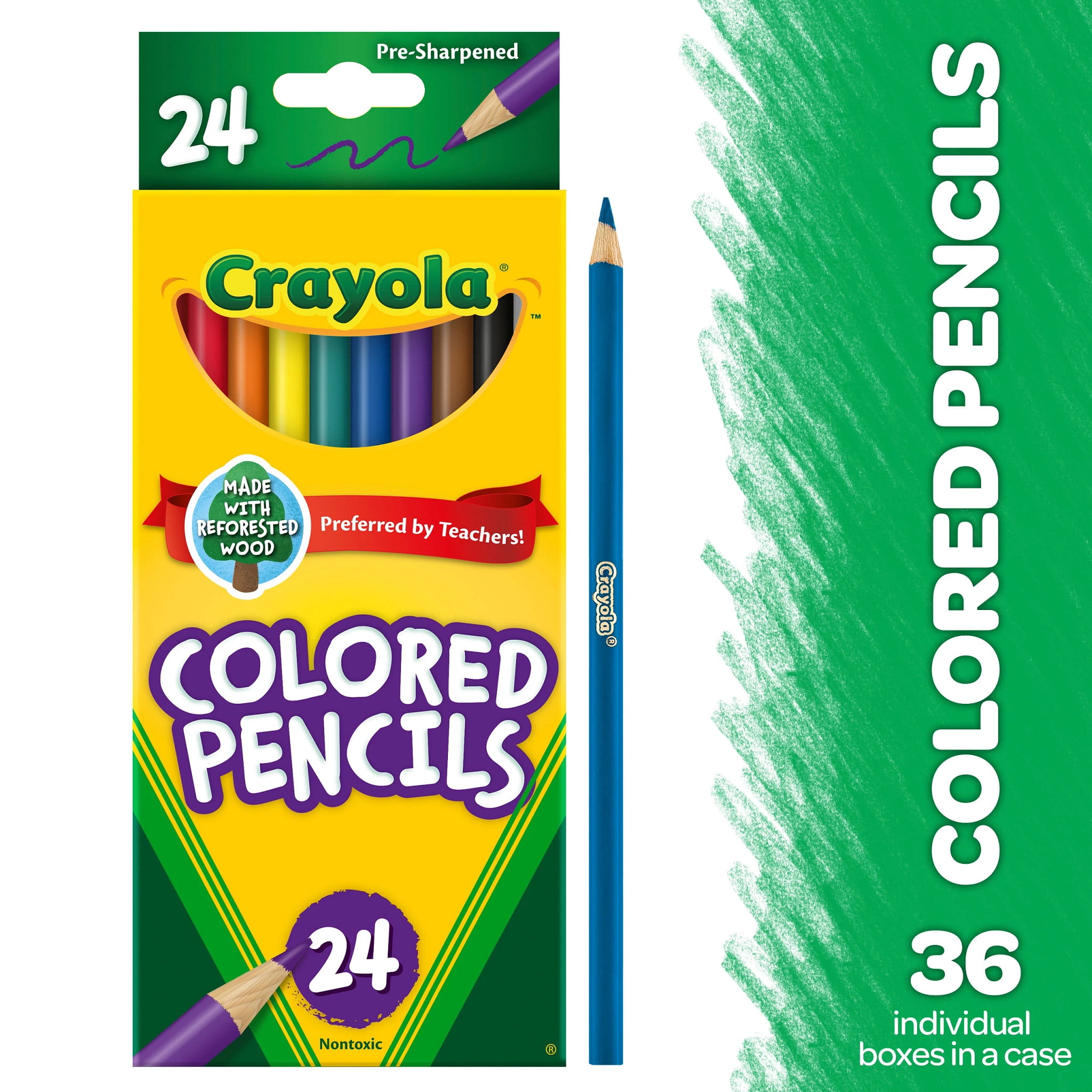  PerKoop 24 Pack Colored Pencils Bulk for Operation