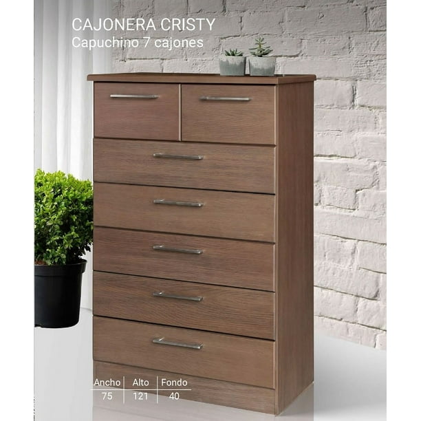 Cajonera Cajones Kessa Muebles Cristy Capuchino Bodega Aurrera