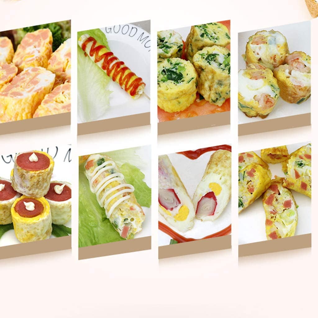 Hands-Free Automatic Electric Vertical Nonstick Easy Quick Egg Cooker Breakfast Egg Sausage Roll Machine Egg Roll Maker Egg Master Double Holes 2 Grill Tubes