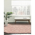 thumbnail image 4 of Unique Loom Trellis Shag Collection Area Rug - Ruth (7' 10" x 10' Oval Light Pink/Ivory), 4 of 12