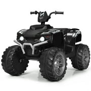 Gymax 12V Electric Kids Ride On Car ATV 4-Wheeler Quad w/ Music LED Light Black