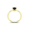 thumbnail image 3 of SuperJeweler 1 Carat Rose Cut Oval Black Diamond Solitaire Engagement Ring In 14 Karat Yellow Gold For Women, 3 of 6