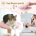 thumbnail image 5 of PAWZ Road 36.6" 4-in-1 Flower Cat Tree Tower with Cute Perch Scratching Posts for Indoor Cats, Pink, 5 of 11