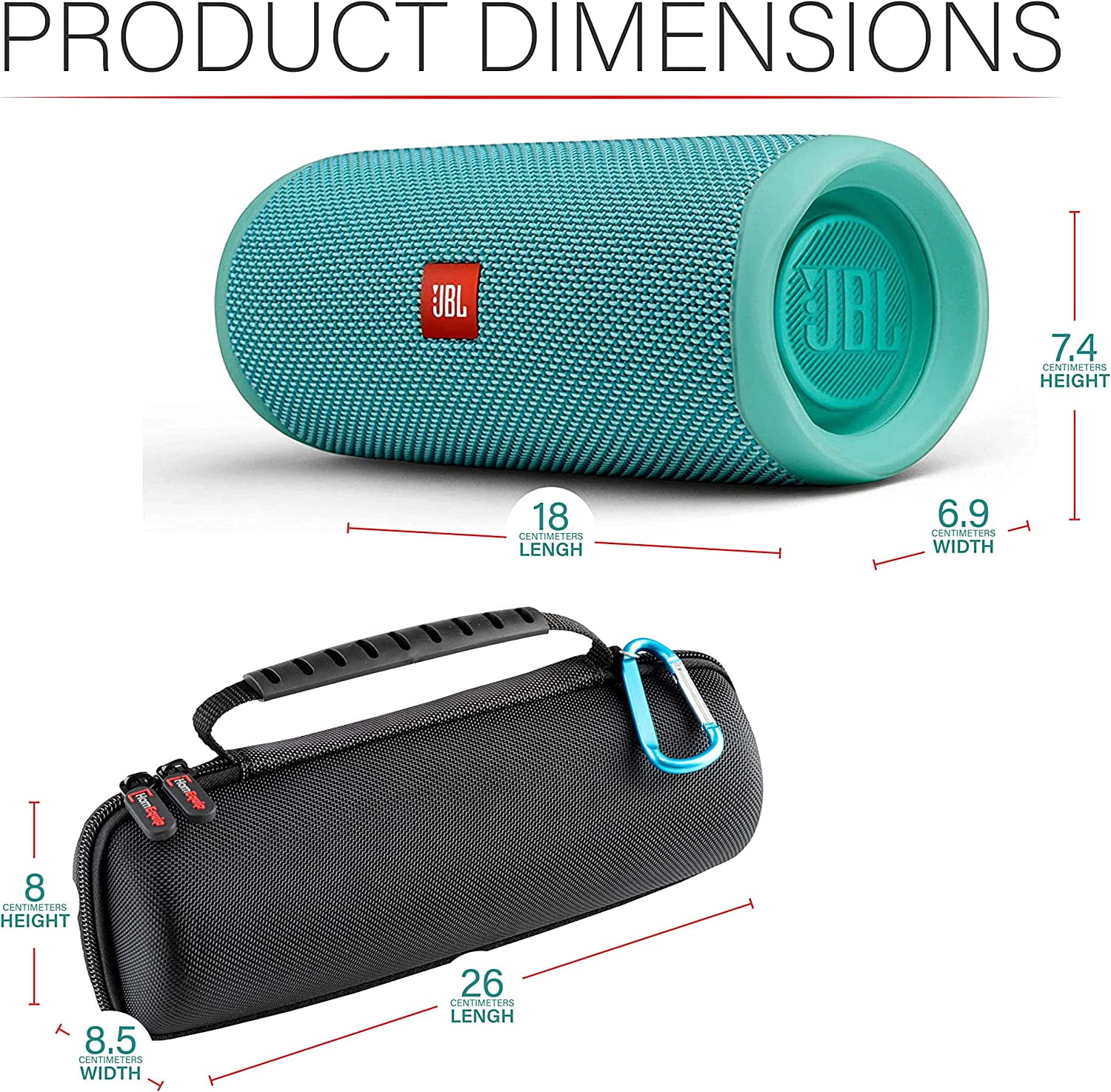 HOMEQUIP case for JBL Flip 5 with Speaker Flip 5