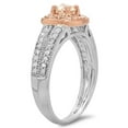 thumbnail image 2 of Dazzlingrock Collection 0.75 Carat (ctw) 14K Two Tone Gold Round Cut Diamond Split Shank Halo Engagement Ring 3/4 CT, Size 7.5, 2 of 4