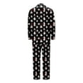 thumbnail image 7 of Huowey Christmas Family Silk Pajamas Matching Sets Long Sleeve Button Down Cute Tree Print Loungewear Lightweight Soft Comfortable Holiday Sleepwear For Dad,Black,Xxxl, 7 of 7