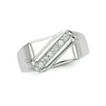 thumbnail image 4 of Mens Synthetic Cubic Zirconia (CZ) Band Ring in Sterling Silver, 4 of 6