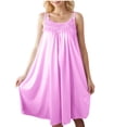 thumbnail image 6 of HomeGardon Nightgowns for Women,Summer Dresses Women's Lace Sleeveless Plus Ice Silk Midlength Nightdress, 6 of 6