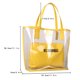 thumbnail image 5 of Bolsos de mano de moda para mujer Bolso compuesto transparente con bolso pequeño (amarillo) Sywqhk Para Estrenar, 5 of 8
