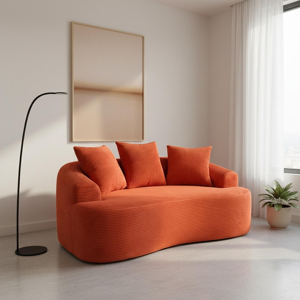 65.35" Curved Loveseat Sofa for Living Room