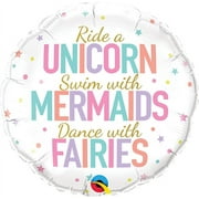 Unicorn Mermaids Fairies 18" Balloon