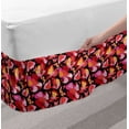 thumbnail image 2 of Poppy Bed Skirt, Abstract Floral Pattern with Poppy Blossoms and Flying Exotic Butterflies, Elastic Bedskirt Dust Ruffle Wrap Around for Bedding Decor, 4 Sizes, Multicolor, by Ambesonne, 2 of 2