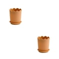 thumbnail image 1 of Maceta con borde de pétalo Toystoory bandeja para macetas soporte para flores resistente al desgaste hogar Naranja 2piezas, 1 of 6