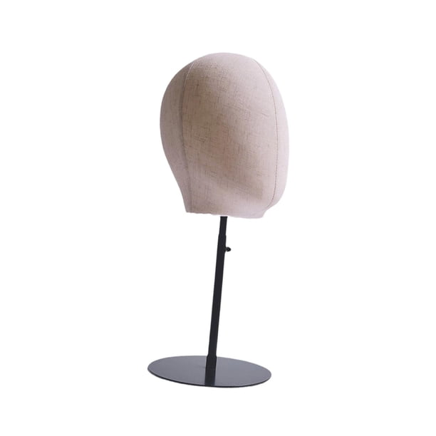 Cabeza de maniquí de mesa, soporte de exhibición para pelucas, sombreros y gorras para formación en peluquería. Negro