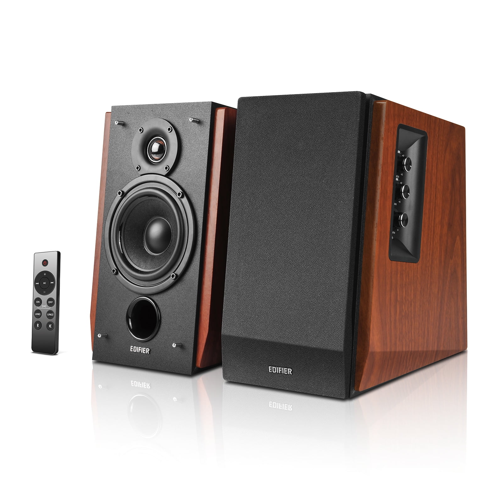 Blacken Udpakning Antage Edifier R1700BTs Active Bookshelf Speakers - Bluetooth v5.0, 2.0 Wireless  Near Field Studio Monitor Speaker - 66w RMS with Subwoofer Line Out -  Wooden Enclosure - Walmart.com
