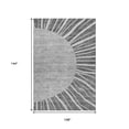 thumbnail image 3 of HomeRoots 655372 9 x 12 ft. Charcoal & Silver Abstract Transitional Washable Machine Made Rectangle Area Rug with UV Protection, 3 of 9