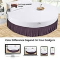 thumbnail image 4 of SGI Bedding Round Bed Skirt |Wrap Around Microfiber Bed Skirt | Fade Resistant, Wrinkle Free, Anti-static, Decorative, Extra Storage Space, Clutter-Free | 80" Diameter / 24" Drop, Plum, 4 of 8