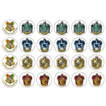 Harry Potter Crests Gryffindor Hufflepuff Emblem Ravenclaw Slytherin Cake Topper