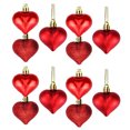 thumbnail image 5 of Inerposs 12 Pack 2 Sizes Valentine's Heart-Shaped Baubles Heart Ornaments Hanging Balls 3 Styles for Valentine's Day Gift Home Tree Window Decor, 5 of 6