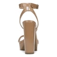thumbnail image 2 of BAR III Womens Camel Beige Asymmetrical Vamp Strap 1" Platform Ankle Strap Cushioned Ivy Round Toe Block Heel Buckle Dress Heeled Sandal 9.5 M, 2 of 4