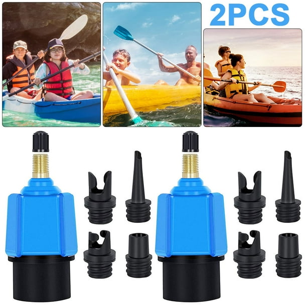 Adaptador Válvula Tabla Paddle Convertidor Bomba Aire Con 4 Boquillas (azul) 2 Uds.