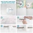 thumbnail image 4 of No Hook Shower Curtain, Teal Red Coastal Shower Curtains for Bathroom with See Through Top Window, Nautical Seahorse Beach Coral Starfish Beige Waterproof & Washable Bath Curtain Stall 48"x72", 4 of 9