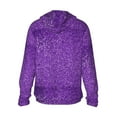 thumbnail image 3 of Kll Glitter Purple Print Men'S Women’s Upf 50+ Sun Protection Outdoor Hoodie Jacket Long Sleeve Fishing Hiking Performance Shirt- Large, 3 of 8