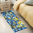 thumbnail image 4 of Abstract Blue and Yellow 39x20" Bath Mat Carpet, Absorbent and Non-Slip for Kitchen or Bathroom, Quick-Drying, 4 of 8