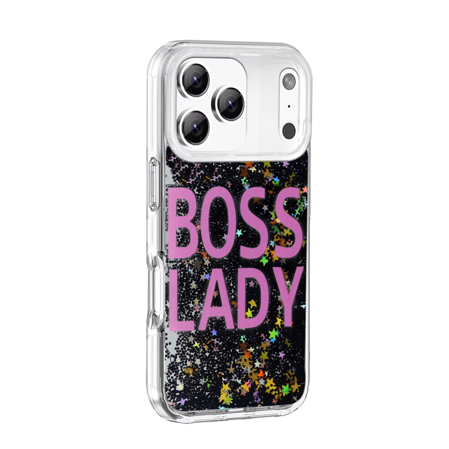 Liquid Quicksand Glitter Cover Case for iPhone 17 Pro Max - Black