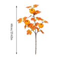 thumbnail image 3 of Dongrere Artificial Fall Branch with Maple Leaf & Pumpkin, Faux Autumn Decorative Stems for Thanksgiving Halloween Mantel Home Table Decor, 23.6 Inch, B, 3 of 7