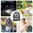 thumbnail image 3 of GVDV Camping Fan with LED Lantern, 20000mAh Portable Battery Operated Outdoor Fan, Personal Rechargeable Desk Fan for Travel, Hiking, Fishing, Picnic, Green, 3 of 7